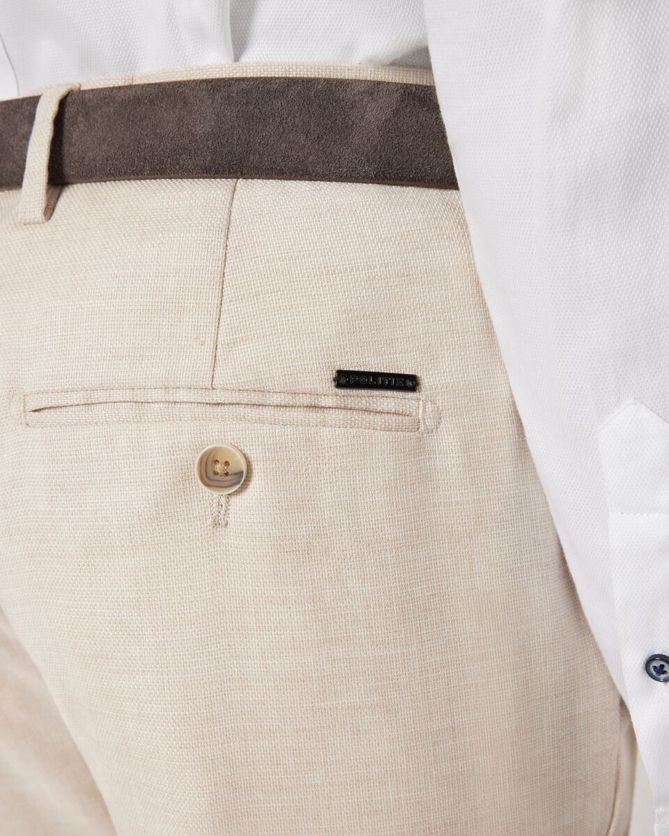 Regular Stretch Textured Tailored Pant, Natural, hi-res